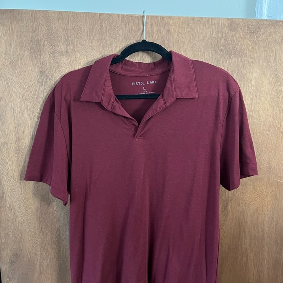 pistol lake Other - Men's Burgundy Polo Shirt